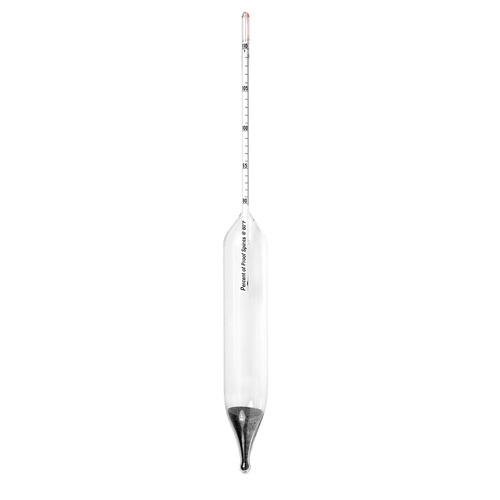 HSW6613-L-EA - Heathrow Scientific - Heathrow Scientific Alcohol Hydrometer, Proof Scale, IRS Specification, Size L