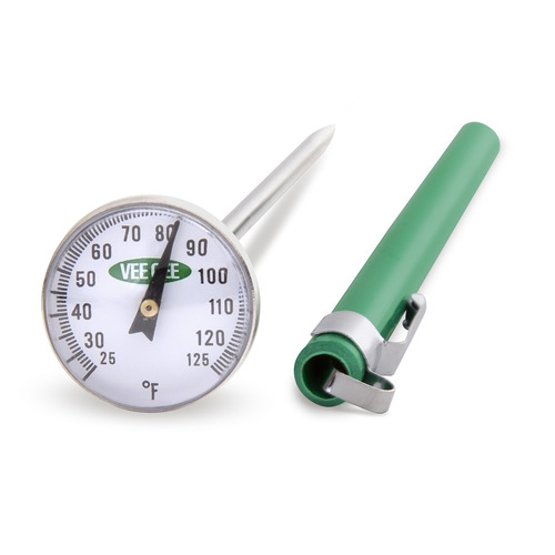 HSW81125-EA - Heathrow Scientific - Heathrow Scientific Thermometer, Dial, 25 to 125&deg;F, 1 in Diam.