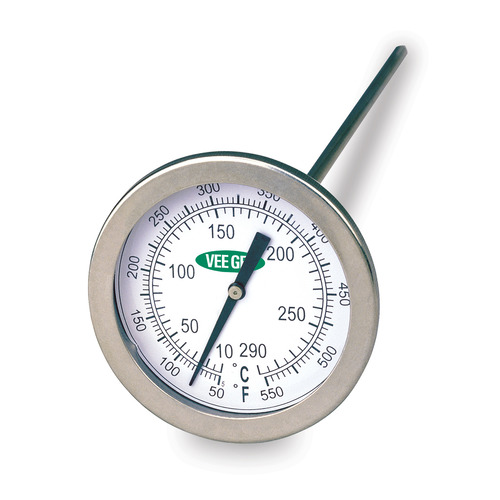 HSW82550DG-EA - Heathrow Scientific - Heathrow Scientific Thermometer, Dial Dual Scale 10&deg; to 290&deg;C & 50&deg; to 550&deg;F, Glass Face