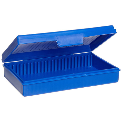 HSWHS15990A-CS - Heathrow Scientific - Heathrow Scientific Microscope Slide Box, 25-Place, Blue