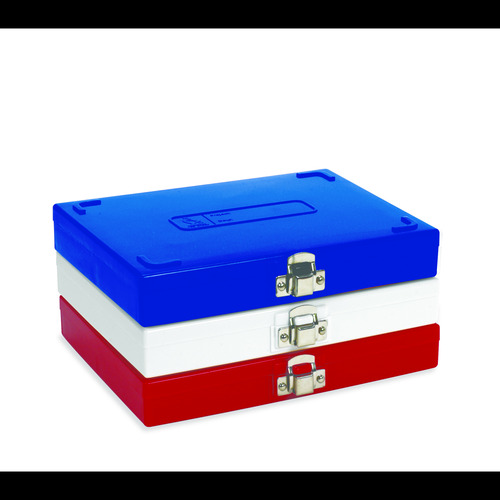 HSWHS15994P-CS - Heathrow Scientific - Heathrow Scientific Premium Microscope Slide Box, 100-Place, Foam, Red