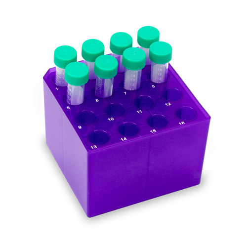 HSWHS23271A-CS - Heathrow Scientific - Heathrow Scientific Transformer Cube Tube Rack 15 & 50mL Box, Purple