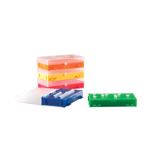 HSWHS2344A-CS - Heathrow Scientific - Heathrow Scientific Reversible PCR&reg; Tube Rack, pk5, Assorted