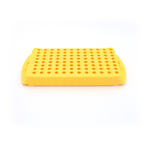 HSWHS2345F-CS - Heathrow Scientific - Heathrow Scientific 96-Well Reversible Tube Rack, Yellow