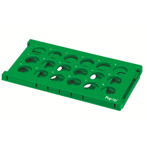HSWHS24319-CS - Heathrow Scientific - Heathrow Scientific Pop-Up Tube Rack 50mL, Green