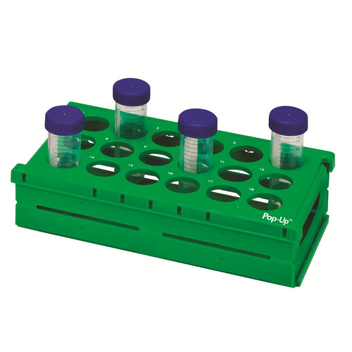HSWHS24319-CS - Heathrow Scientific - Heathrow Scientific Pop-Up Tube Rack 50mL, Green