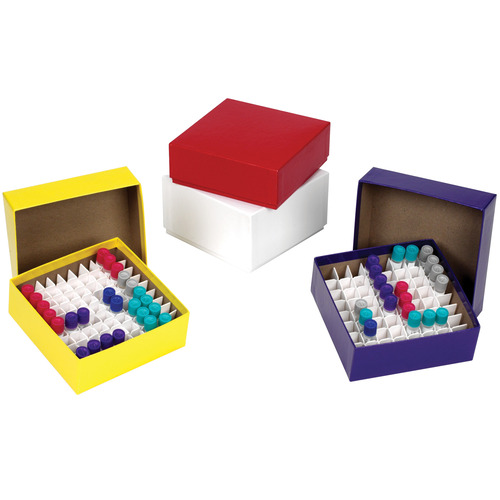 HSWHS2860C-CS - Heathrow Scientific - Heathrow Scientific Cardboard Cryogenic Tube Storage Box & Lid, 50mm, Assorted