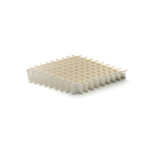 HSWHS2860E-CS - Heathrow Scientific - Heathrow Scientific Cardboard Cryogenic Freezer Box Partition/Divider 100 Well (10 x 10), White