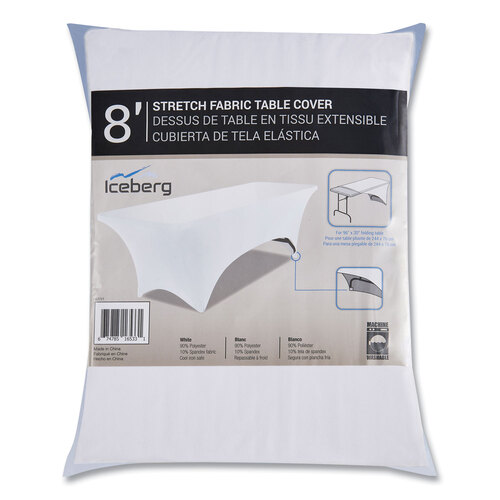 iGear Fabric Table Cover, Polyester, 30 x 96, White iGear Fabric Table Cover, Polyester, 30 x 96, White