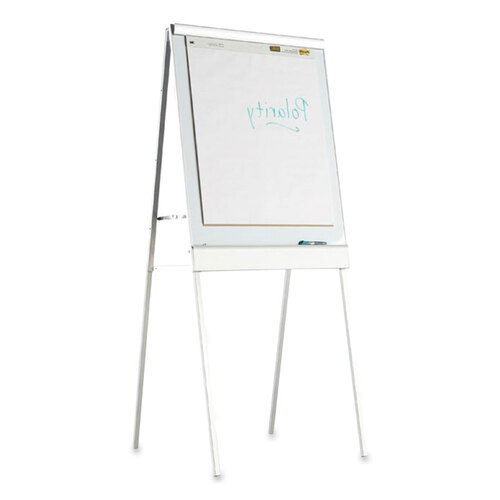 ICE30333 - Iceberg - Polarity Height Adjustable Dry Erase Flipchart Easel, 30 x 20-31 x 50-74 Easel, 30 x 38 Board, White Surface, Silver Frame