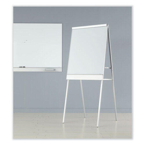 ICE30333 - Iceberg - Polarity Height Adjustable Dry Erase Flipchart Easel, 30 x 20-31 x 50-74 Easel, 30 x 38 Board, White Surface, Silver Frame