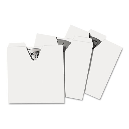 IDEVZ01096 - Ideastream - CD File Folders, 1 Disc Capacity, White, 100/Pack