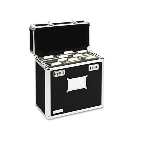 IDEVZ01187 - Ideastream - Locking File Chest, Letter Files, 13.75&quot; x 7.25&quot; x 12.25&quot;, Black