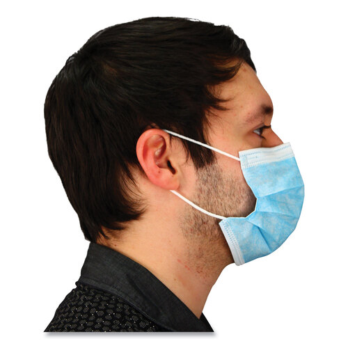 IMPMFB3EL2K - Impact - Malt By Impact Three-Ply Face Mask with Ear Loops, 50 Box, 40 Boxes/Carton