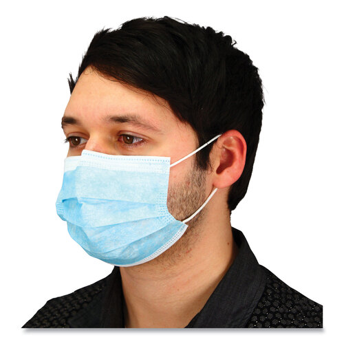 IMPMFB3EL2K - Impact - Malt By Impact Three-Ply Face Mask with Ear Loops, 50 Box, 40 Boxes/Carton