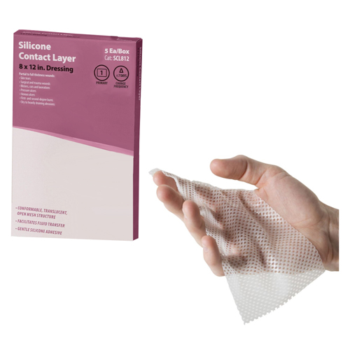 IND55SCL812-EA - Cardinal Health - Cardinal Health Silicone Contact Layer, 8" x 12", 1/EA