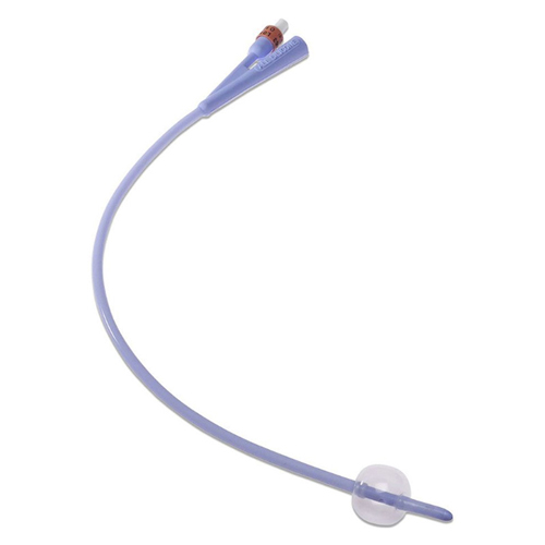 IND6120524C-CS - Cardinal Health - Cardinal Health Dover Coude 2-Way Silicone Foley Catheter, 24 Fr, 5 cc, 16", 60/CS