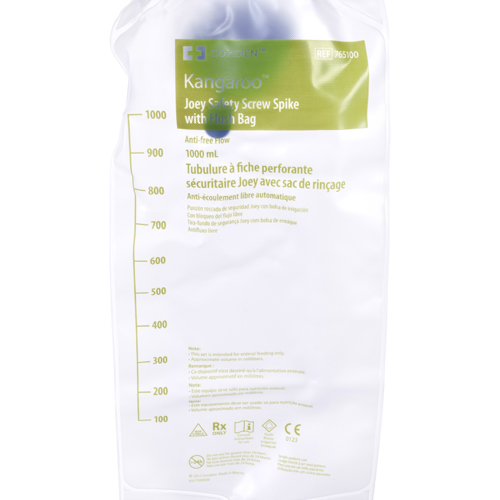 IND61765100-CS - Cardinal Health - Cardinal Health Joey Safety Screw Spike with 1,000-mL Flush Bag, 30/CS