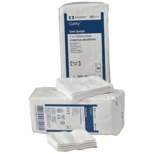 IND681792-CS - Cardinal Health - Cardinal Health Curity Nonsterile Cover Sponge 4" x 4", 4 Ply, 2000/CS