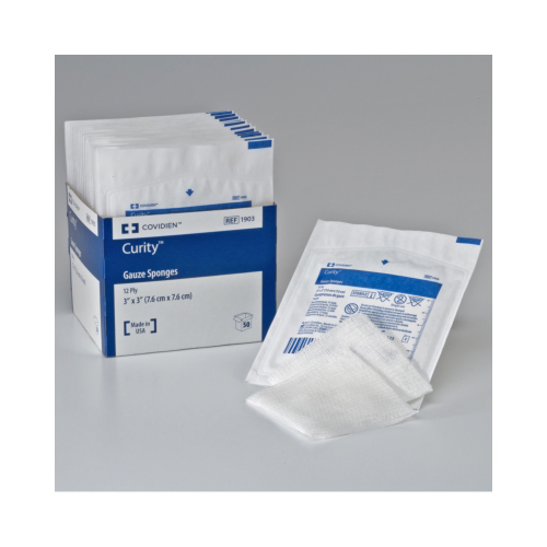 IND682187-CS - Cardinal Health - Cardinal Health Curity Sterile Gauze Sponge, 4" x 4", Sterile 2's, 600/CS