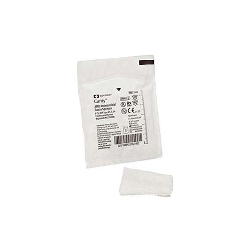 IND682533-EA - Cardinal Health - Cardinal Health Curity AMD Antimicrobial Gauze Sponge 4" x 4", 1/EA