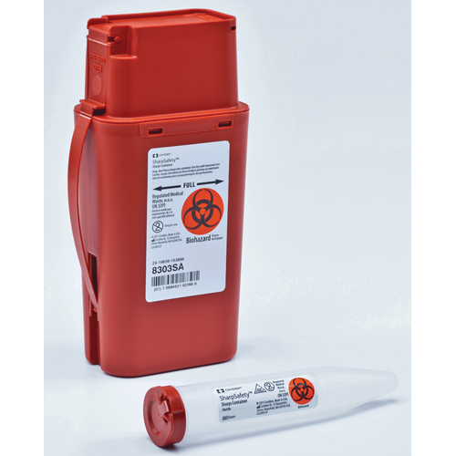 IND688303SA-EA - Cardinal Health - Cardinal Health Transportable Sharps Container 1 Quart, 1/EA