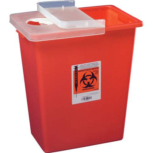 BettyMills: SharpSafety Sharps Container with Hinged Lid, Red, 8 Gallon ...