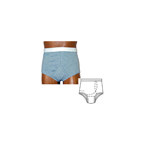 IND8090006LL-EA - Options - Options Men's Basic With Built-In Barrier/Support, Gray, Left-Side Stoma, Large 40-42, 1/EA