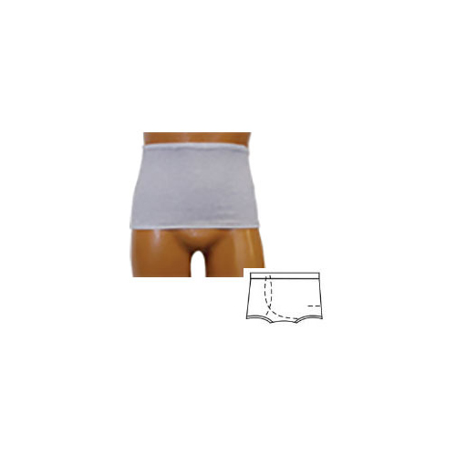 IND8093206MR-EA - Options - Options Men's Wrap/Brief with Open Crotch and Built-in Ostomy Barrier/Support Gray, Right-Side Stoma, Medium 36-38, 1/EA
