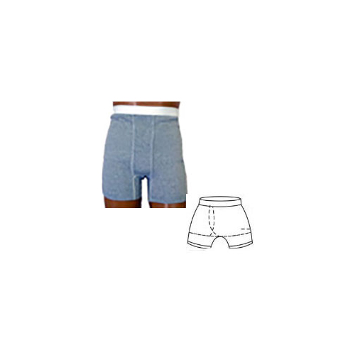 IND8094006XLR-EA - Options - Options Men's Boxer Brief with Built-In Barrier/Support, Gray, Right-Side Stoma, X-Large 44-46, 1/EA