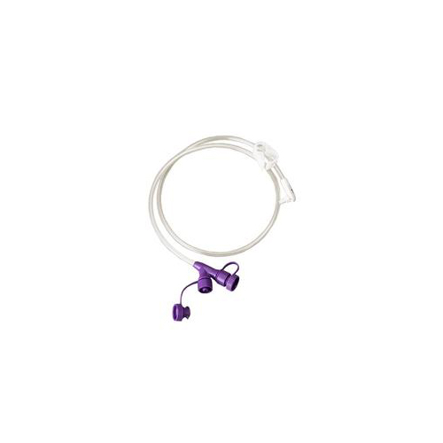 IND97VED1000-CS - Vesco Medical - Vesco Medical Universal Low Profile Feeding Tube Extension set 12" Dual ENFit Port Right Angle, 10/CS