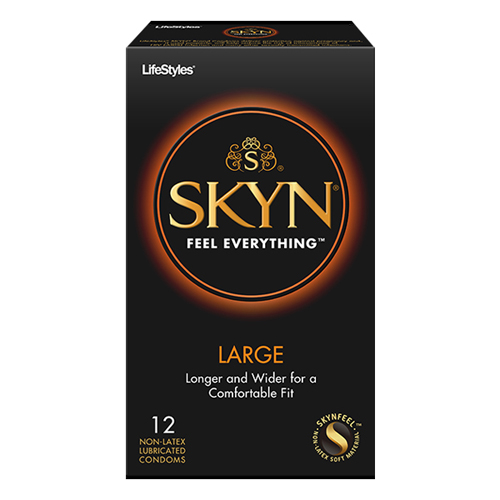 INDANS27412-PK - Sxwell - Sxwell Lifestyles SKYN Large Polyisoprene Condoms, 12 Count, 12/PK