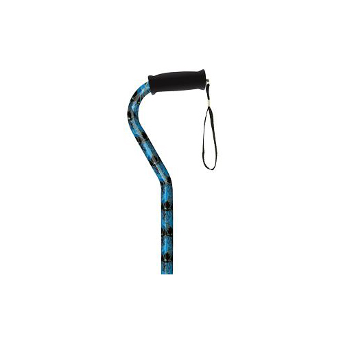 INDMNT21163-EA - Alex Orthopedic - Alex Orthopedic Offset Handle Cane, Blue Peacock, 1/EA
