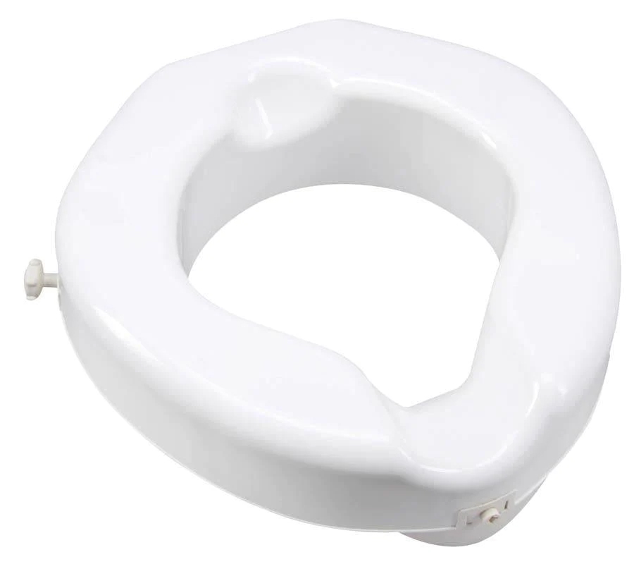 Carex White Toilet Seat Riser in the Bathroom Safety Accessories department  at