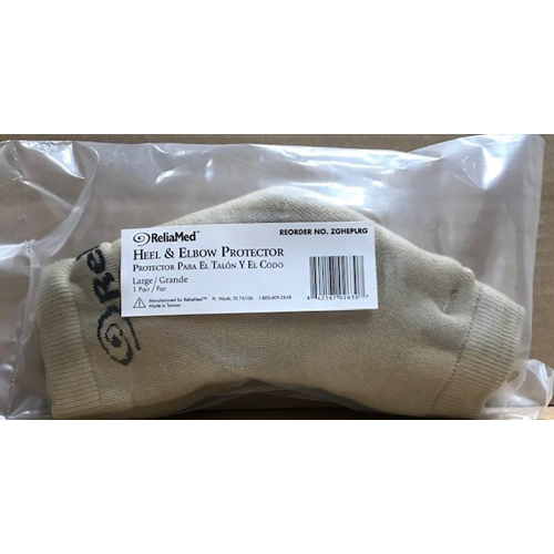 INDZGHEPLRG-PK - Cardinal Health - Cardinal Health ReliaMed Beige Heel & Elbow Protector, Large, Up to 19" Limb Circumference, 1/PK