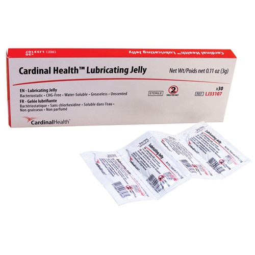 Cardinal Health Lubricating Jelly 3 g Foil Packet 30 Box - Betty Mills