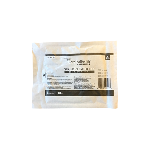 INDZRSC10C-EA - Cardinal Health - Cardinal Health Essentials Coil Packed Suction Catheter 10 Fr, 1/EA