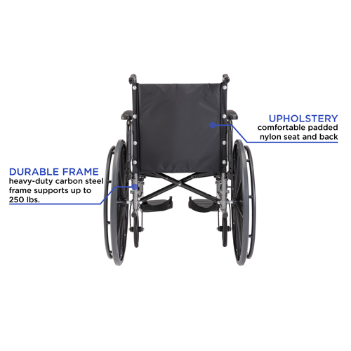 INVTRSX58FBFP - Invacare - Tracer SX5 Wheelchair for Adults, Everyday Folding, 18" Seat, Full Arms