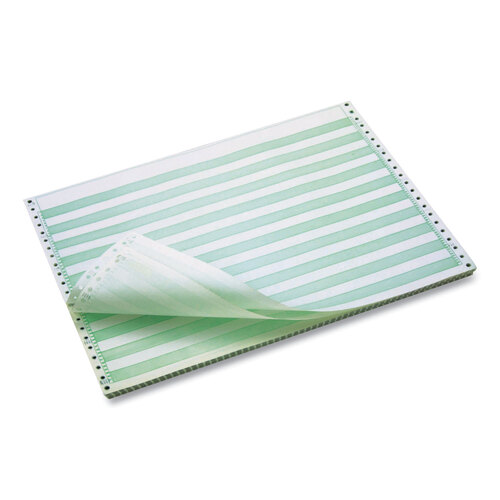 IPS7810010 - TST/Impreso - Continuous Feed Computer Paper, 1-Part, 18 lb Bond Weight, 11 x 14.88, White/Green Bar, 3,100/Carton