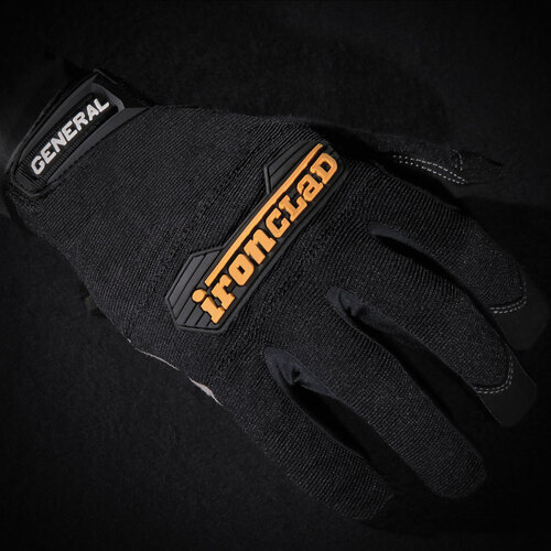 IRNGUG04L - Ironclad - General Utility Spandex Gloves, Black, Large, Pair