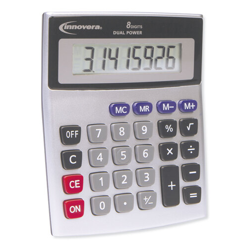 IVR15927 - Innovera - 15927 Desktop Calculator, Dual Power, 8-Digit LCD