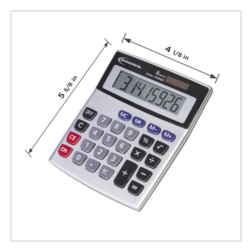 IVR15927 - Innovera - 15927 Desktop Calculator, Dual Power, 8-Digit LCD