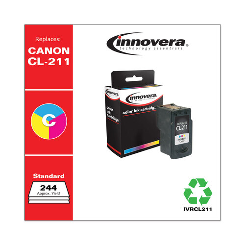 IVRCL211 - Innovera - Remanufactured Tri-Color Ink, Replacement for CL-211 (2976B001), 244 Page-Yield