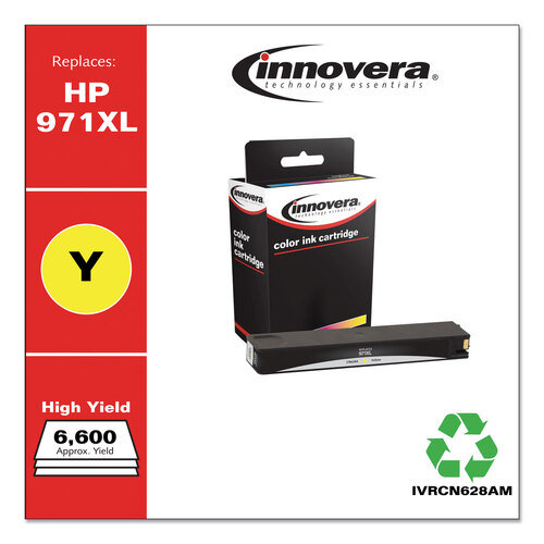 IVRCN628AM - Innovera - Remanufactured Yellow High-Yield Ink, Replacement for 971XL (CN628AM), 6,600 Page-Yield