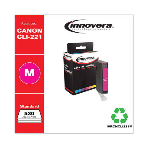 IVRCNCLI221M - Innovera - Remanufactured Magenta Ink, Replacement for CLI-221M (2948B001), 530 Page-Yield