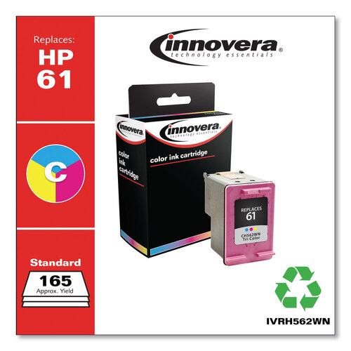 IVRH562WN - Innovera - Remanufactured Tri-Color Ink, Replacement for 61 (CH562WN), 165 Page-Yield