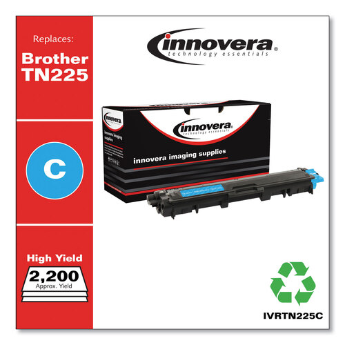 IVRTN225C - Innovera - Remanufactured Cyan High-Yield Toner, Replacement for TN225C, 2,200 Page-Yield
