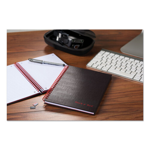 JDK400110532 - Mead - Hardcover Twinwire Notebook, SCRIBZEE Compatible, 1 Subject, Wide/Legal Rule, Black Cover, 9.88 x 6.88, 70 Sheets