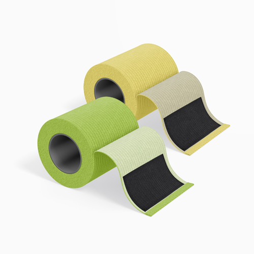 JEGFMN100519 - FifthPulse - FifthPulse Premium Elastic Bandages with Hook and Loop Closure, 3" Rolls, Apple Green & Yellow, 2/PK