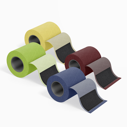 JEGFMN100520 - FifthPulse - Premium Elastic Bandages with Hook and Loop Closure, 3" Rolls, Navy Blue, Burgundy, Apple Green & Yellow, 4/PK